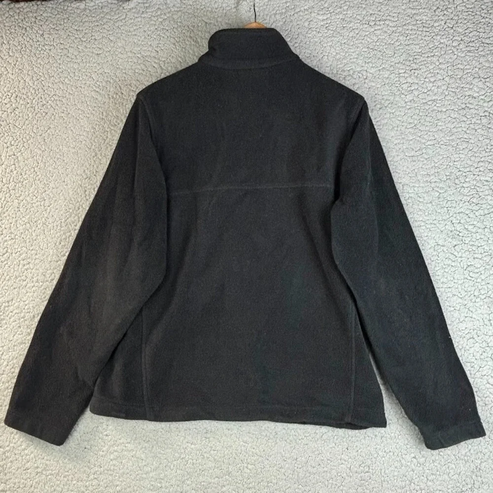 Columbia Full Zip Fleece Jacket Shacket Mens M Black Full Zip Outdoor Haiti